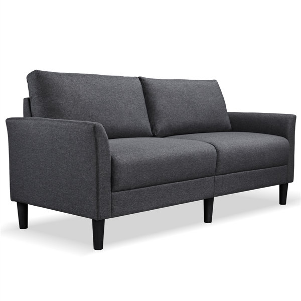 Black suede deals couch set